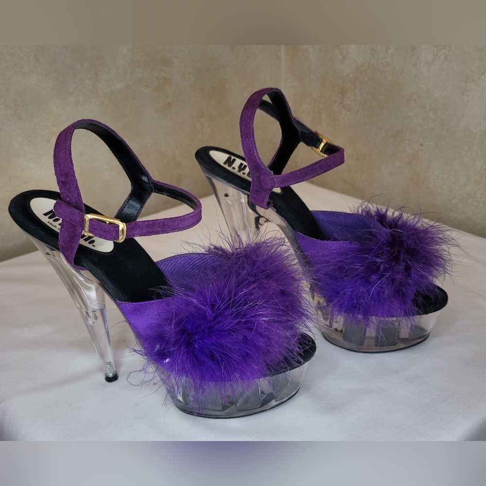 N.Y.L.A. Clear platform heels
